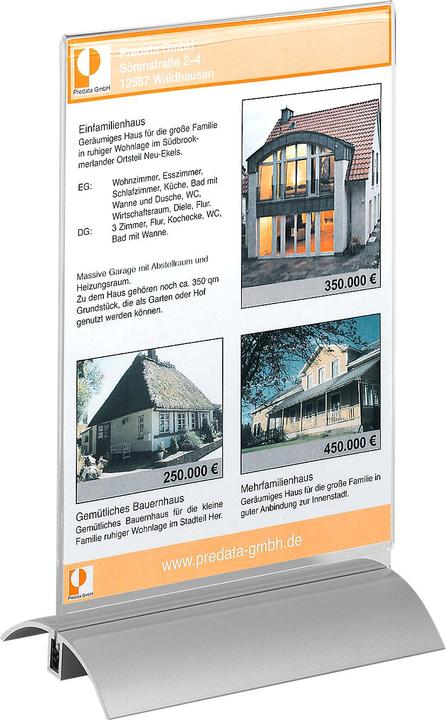 Produktbild Durable Tischaufsteller, Acryl mit Aluminiumfuss (A4)