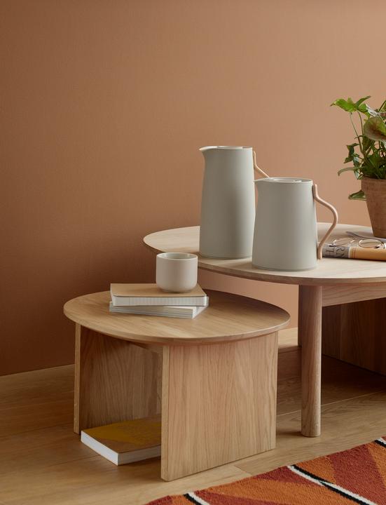 Actual product image Stelton Theo cup with coaster 0.2 l. sand (200 ml, 1 x)