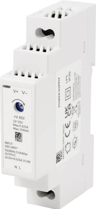 Produktbild Tru Components DPH-24015 Hutschienen-Netzteil (DIN-Rail) 24 V/DC 0.625 A 15 W A