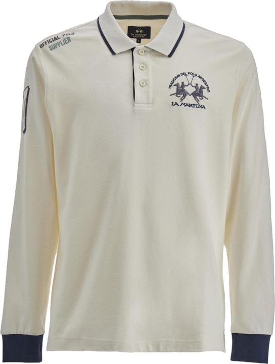 Produktbild La Martina Shirt Langarm-Poloshirt regular fit Wolfe mit Logo-Details (XL)