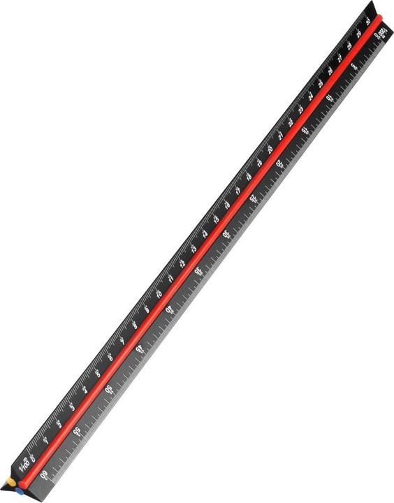 Produktbild Stahlwerk Lineal Set mit Multiwinkel-Messlineal, Dreikant-Lineal, Winkeldreieck (300 mm)