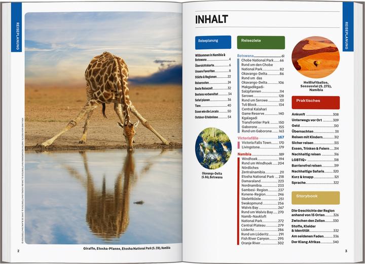 Produktbild Reiseführer Namibia & Botswana (Deutsch, Sarh Kingdom, Narina Exelby, Mary Fitzpatrick, 2024)