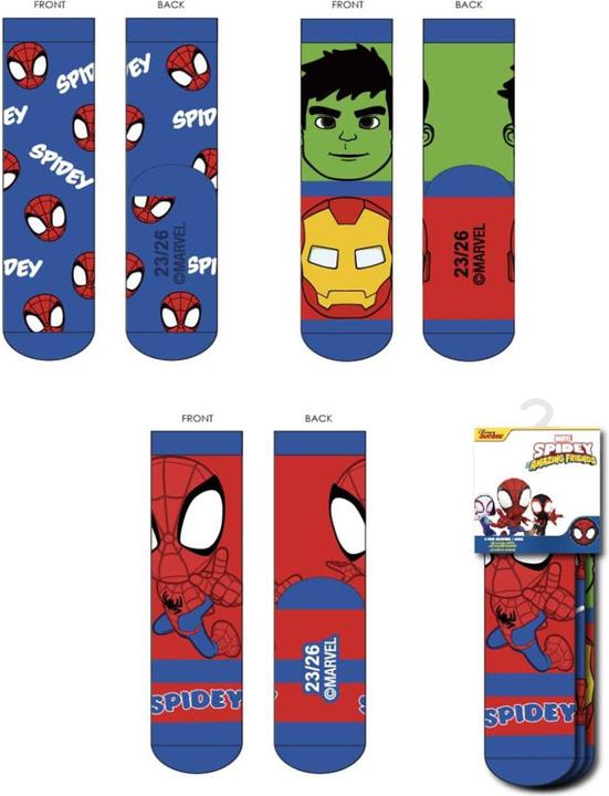 Disney Socken Pack 3 Stück Spidey (3er Pack, 27, 30)