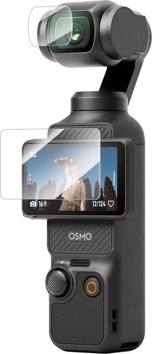 Actual product image Telesin Tempered glass film for Osmo Pocket 3( lens film 2pcs,screen protector film 2pcs) (DJI Osmo Pocket 3)