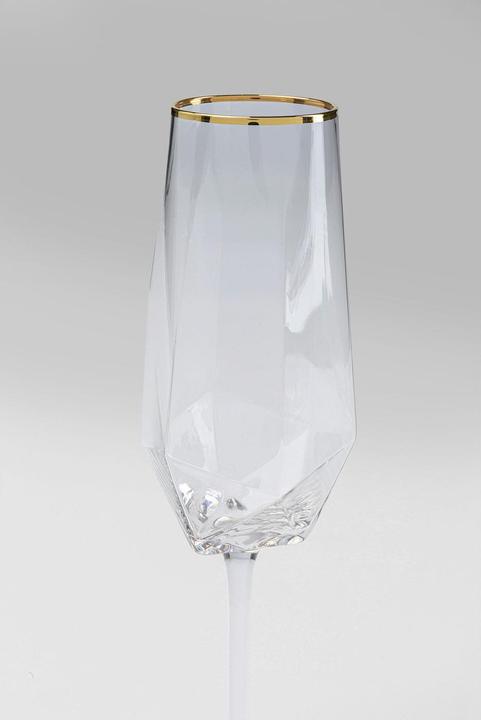 Produktbild Kare Design Sektglas Diamond Gold Rim (36 cl, 1 Gläser, Sektgläser)