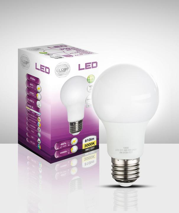 Produktbild Globo LED Leuchtmittel Aluminium 1xE27 LED (E27, 9 W, 810 lm, 1 x, F)