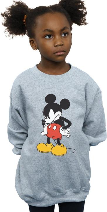 Actual product image Disney Girls Mickey Mouse Angry Look Down Sweatshirt (116)