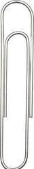 Actual product image Office Depot Paper clips round 50 mm silver metal, zinc (100 x)