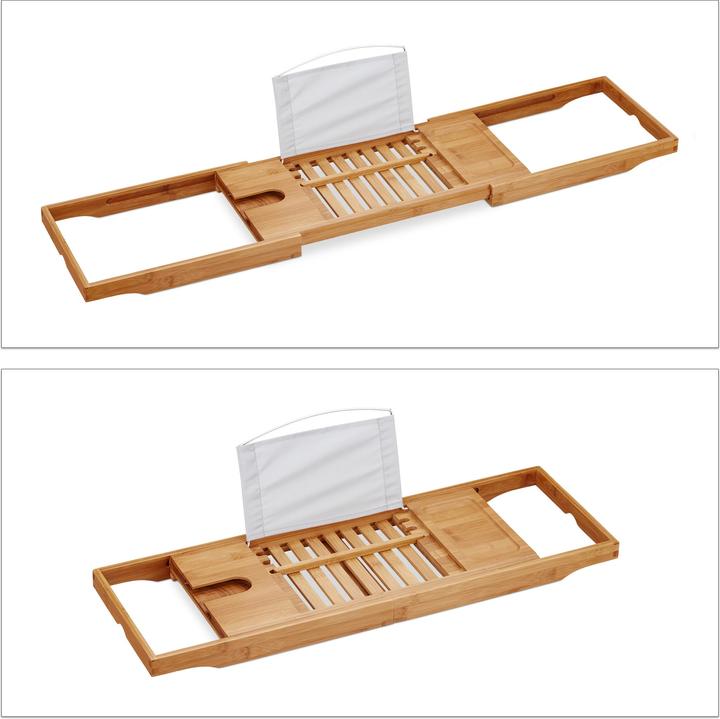 Produktbild Relaxdays Verstellbares Badebrett (105 x 23.5 x 18 cm)