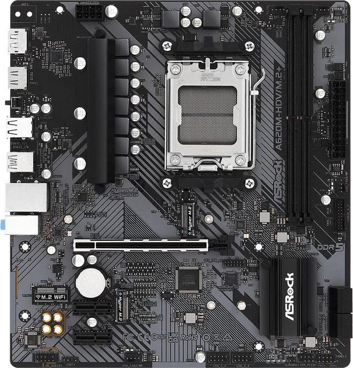 Produktbild AsRock A620M-HDV/M.2+ (AM5, AMD A620, mATX)