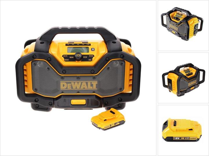 DeWalt DCR 027 N Battery radio DAB+ 10.8-18.0 V + 1x battery 2.0 Ah - without charger (DAB+, FM, Bluetooth)