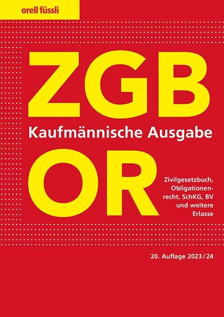 Immagine prodotto ZGB/OR Kaufmännische Ausgabe (Tedesco, Ernst J. Schneiter, 2023)