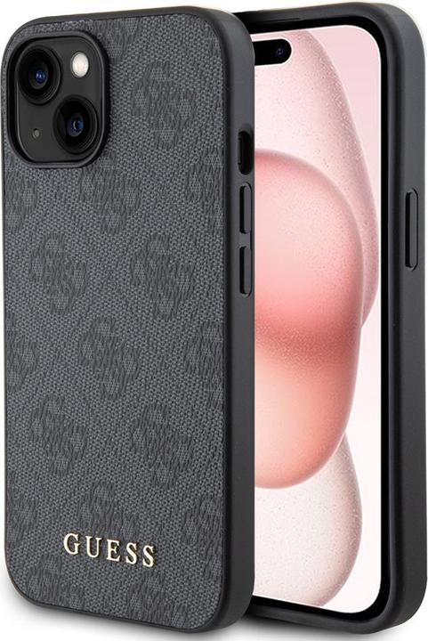 Produktbild Guess GUHCP15SG4GFGR iPhone 15 6.1" szary/grey hard case 4G Metal Gold Logo (Apple iPhone 15)