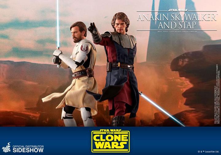 Actual product image Hot Toys Star Wars - The Clone Wars "Anakin Skywalker & STAP" 1/6 Scale Figure