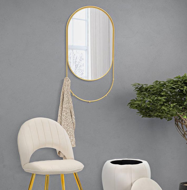 Actual product image Mauro Ferretti Wall mirror with hooks.5 (40 x 79.5 cm)