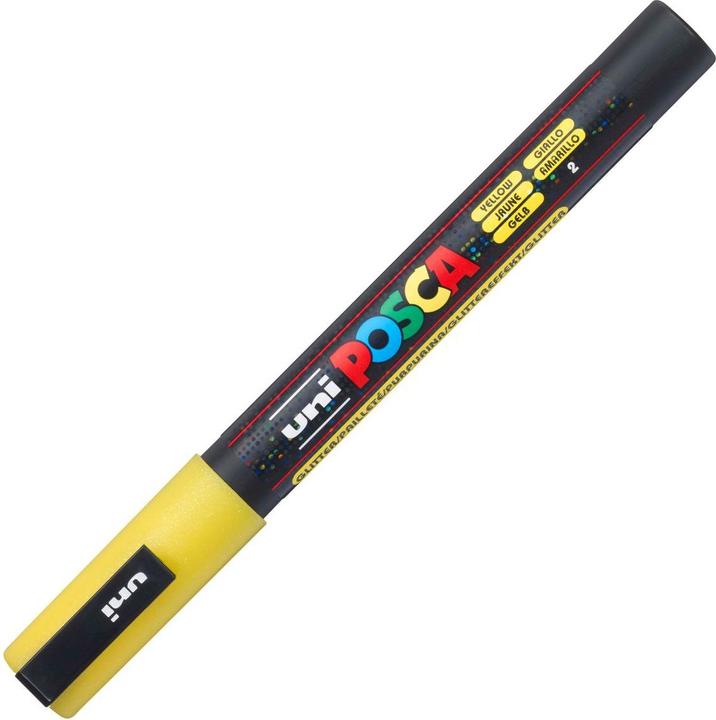 Produktbild Posca Marker PC-3M Rundspitze (Glitter Gelb, 1.30 mm, 1 x)