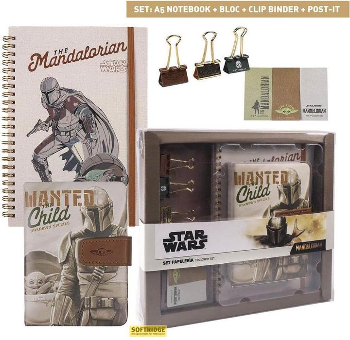 Actual product image The Mandalorian stationery set the child, brown