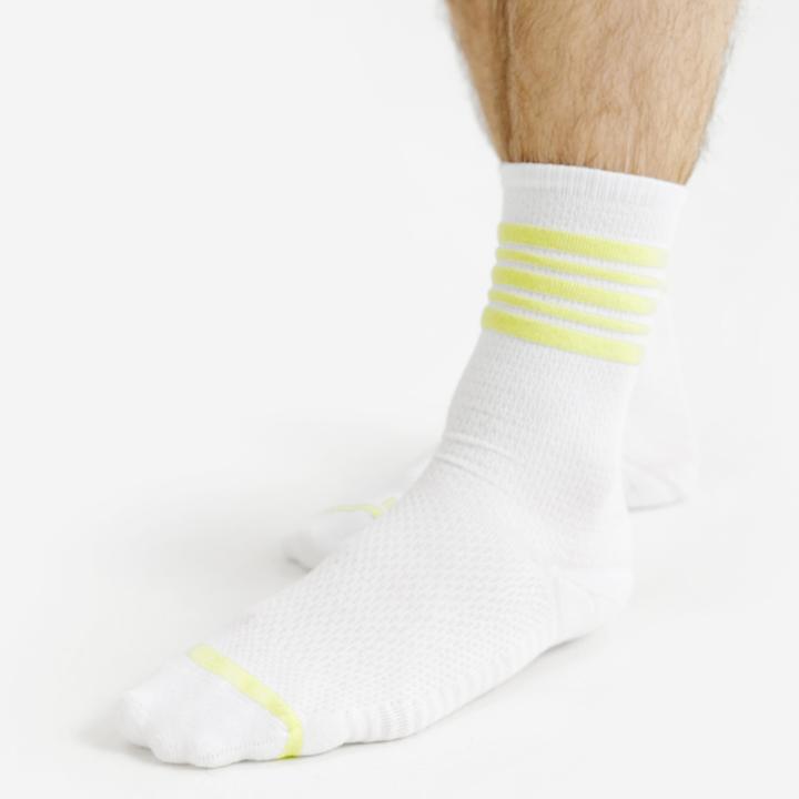 Produktbild Decathlon Socken Mid 2er-Pack - gelb/weiss (35, 38)