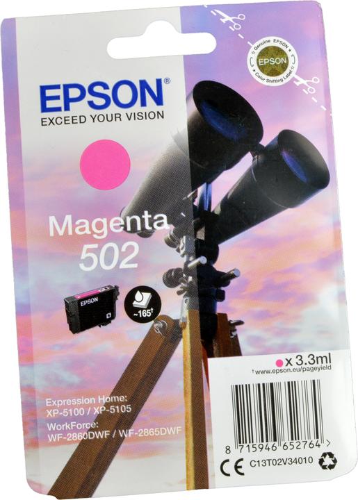 Actual product image Epson Ink/502 Binocular MG SEC (M)