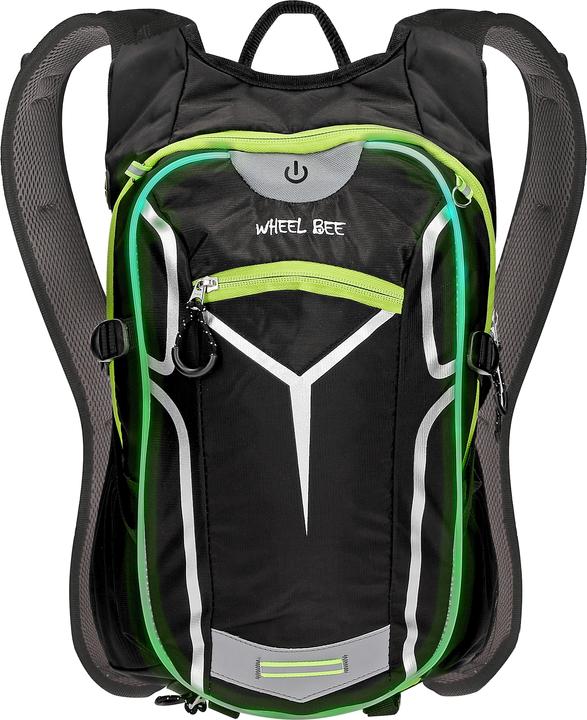 Actual product image Wheel Bee Bike Backpack Stelvio Black, 46x32x20 cm, volume 18l, LED, Batt. 2xCR2032 incl. (18 l)