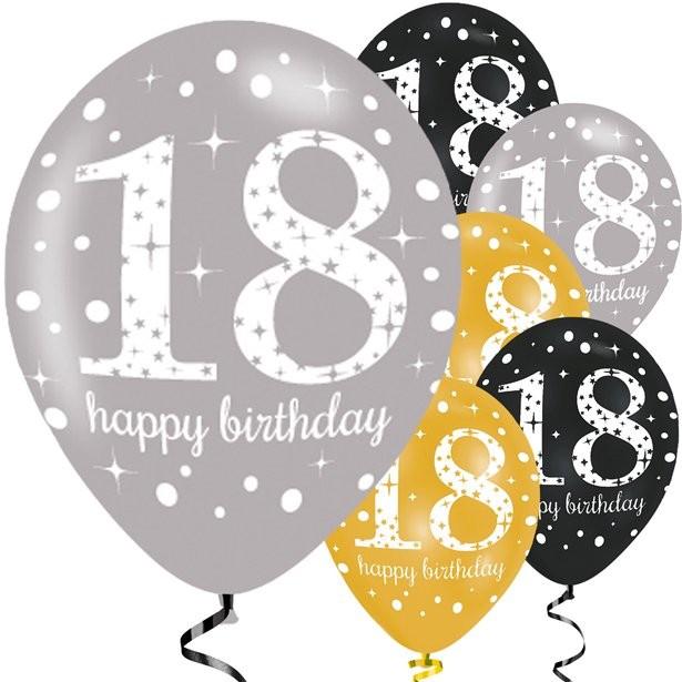 Produktbild Amscan Ballons 18 Jahre "Alles Gute zum Geburtstag"