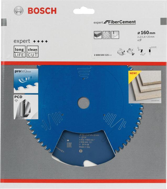Actual product image Bosch Professional Zubehör Expert circular saw blade for fibre cement, 160 x 20 x 2.2 mm, 4