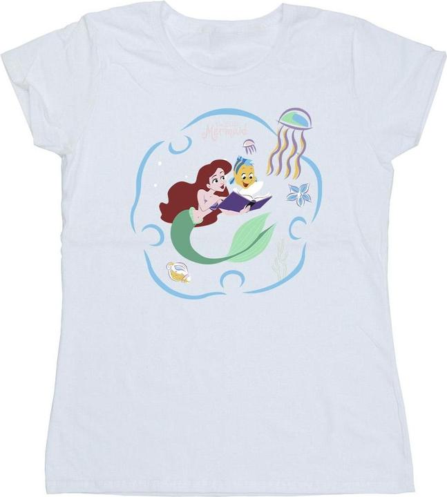 Disney The Little Mermaid Reading A Book TShirt (L)