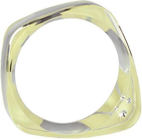 Cayoo Bangle Small - Armreifen, lime (6.80 cm, Plexiglas mit Swarovski Elementen)