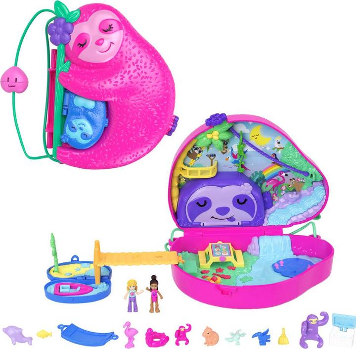 Actual product image Polly Pocket Sloth Family 2-in-1 Purse Compact