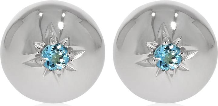 Actual product image Xen Stud earrings with Swiss Blue Topaz approx. 0.18 ct. (925 Sterling silver)