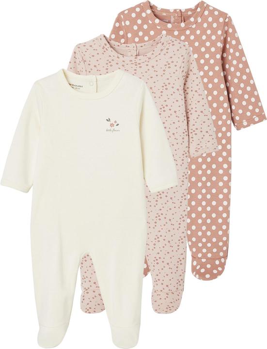 Produktbild Vertbaudet 3er-Pack Baby Strampler BASIC, Interlock-Jersey (62)
