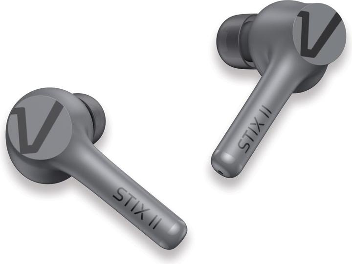 Actual product image veho STIX II True Wireless Earphones - Platinum Grey (ANC, 5 h, Wireless)