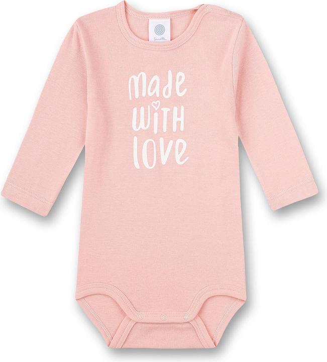Sanetta Langarm-Body Made with Love Rosa Gr. 86 (86)