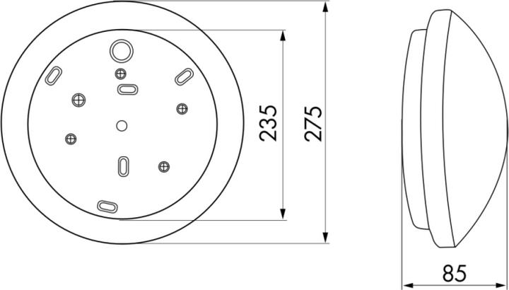 Actual product image BEG B.E.G. HF-L1 circular luminaire for wall or ceiling mounting HFL1 (E27)