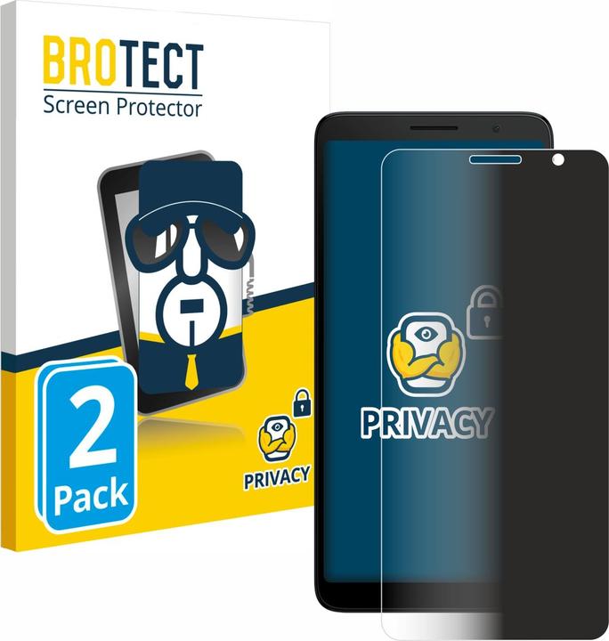Productafbeelding BROTECT Anti-spionnetje privacyfolie Beschermfolie tegen blauw licht (2 Stuk, HTC Desire 501)