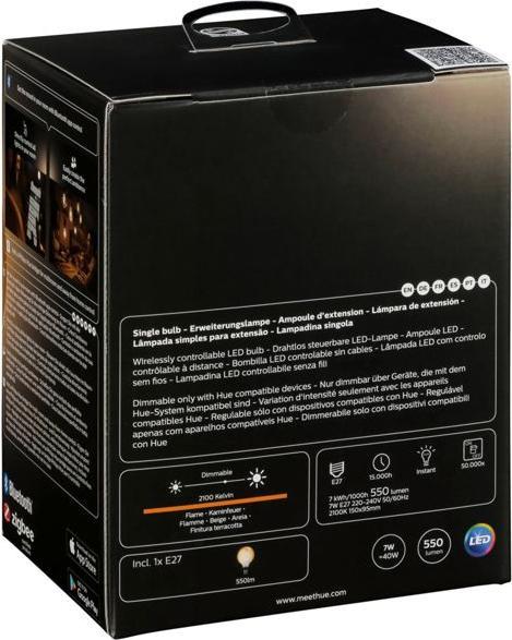 Image du produit Philips Hue White BT (E27, 7 W, 550 lm, 1 x, G)