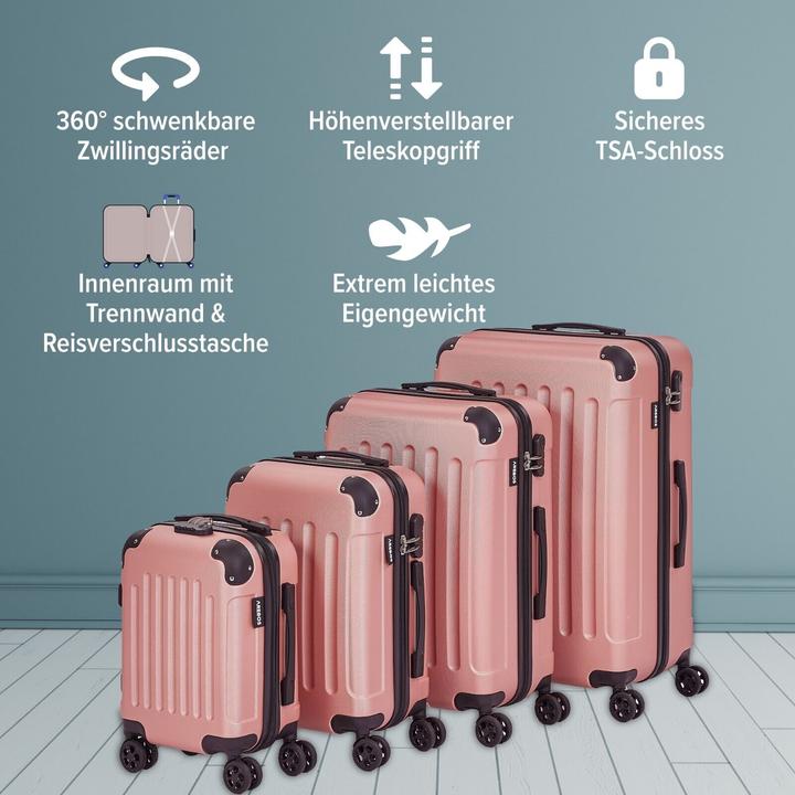 Produktbild Arebos Reisekoffer (94 l, Handgepäck (bis 50l), M (50 - 90l), L (90 - 115l), XL (ab 115l))