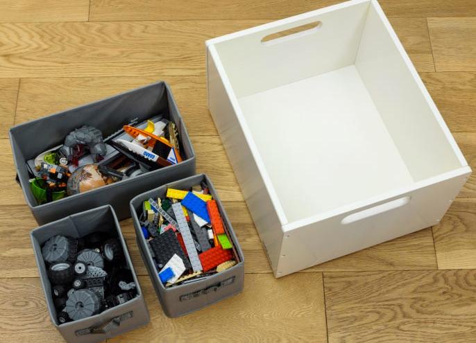 Actual product image Tidy Books Toy Box with Lid & Cream