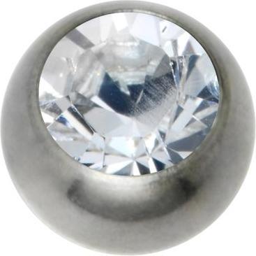 Image du produit Bijouteria 1.2mm Titane élément de piercing (Cristallin, Titane)