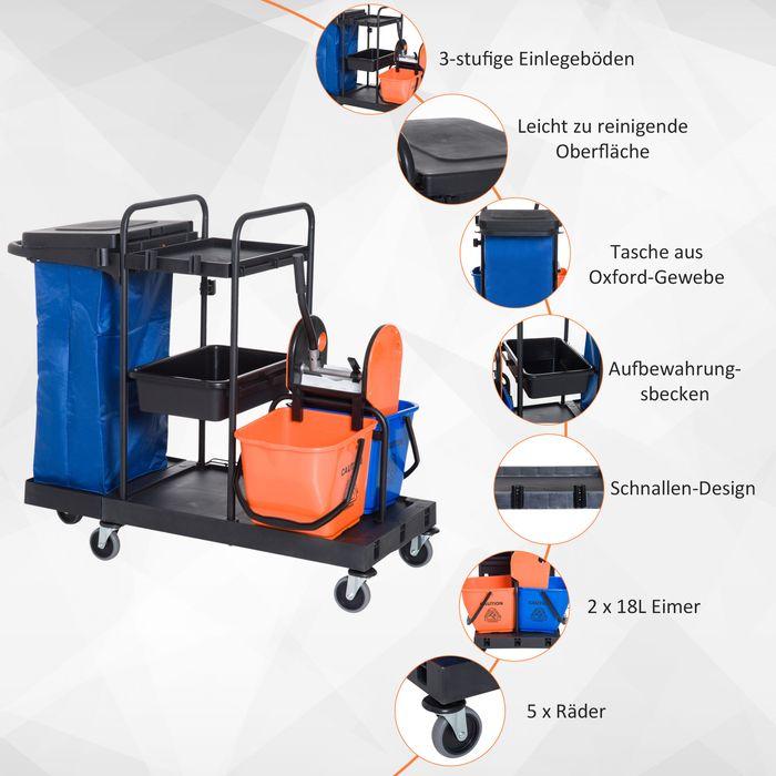 Produktbild Jamb Reinigungswagen mit 2 Eime (1 Stk.)