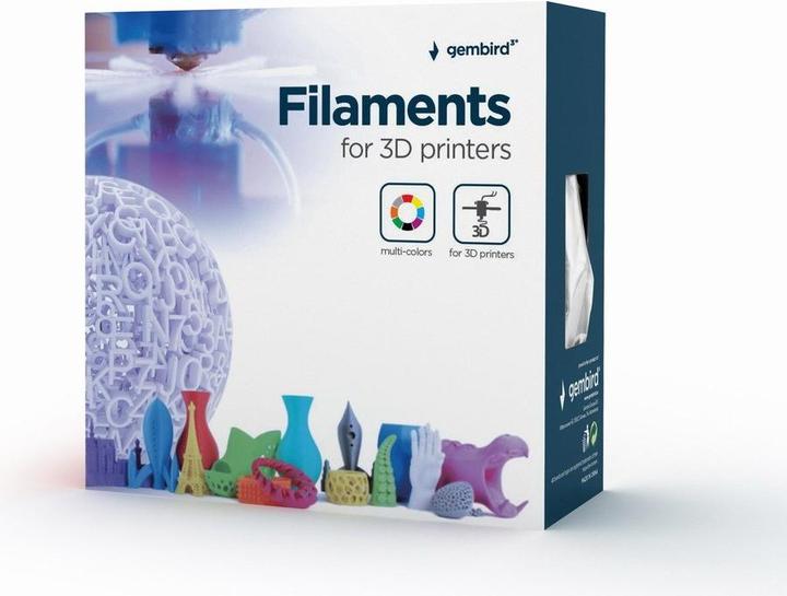 Image du produit Gembird Cassette de filaments PLA fluoré jaune 1.75mm 1kg sp étroit (PLA, 1.75 mm, 1000 g, Jaune)
