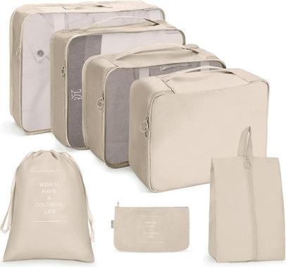 Immagine prodotto NoName Ecarla - Borsa per cosmetici grande con rete - Beige