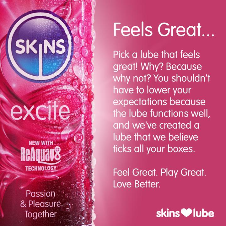 Produktbild Skins Excite» Passion & Pleasure 130ml prickelndes Gleitgel (130 ml)
