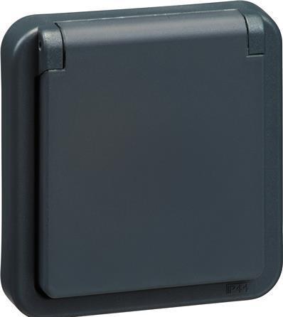 Image du produit LK OPUS® 74 contact à glissière 2 pôles avec cordon, gris anthracite