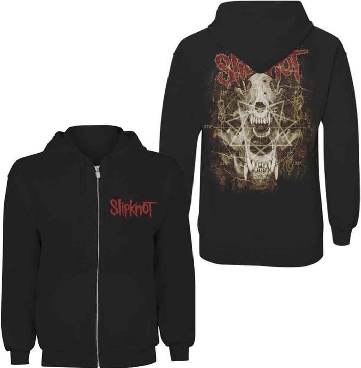 Slipknot Skull Teeth Back Print (Zipper-Hoodie)