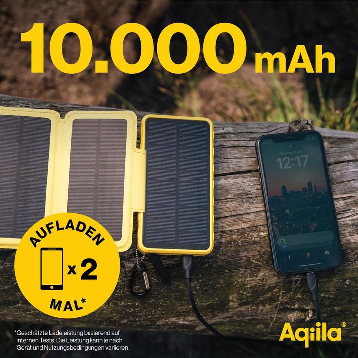 Actual product image Aqiila Powerbird BS10 - solar powerbank 10000 mAh (10000 mAh, 20 W, 37 Wh)