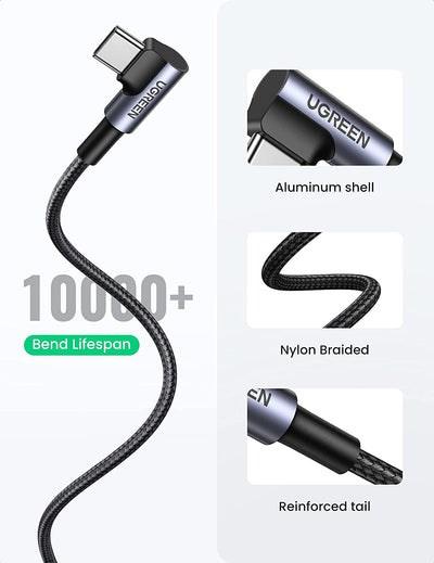 Produktbild Ugreen USB-C gewinkelt zu USB-A 2.0 A Datenkabel (2 m, USB 2.0)