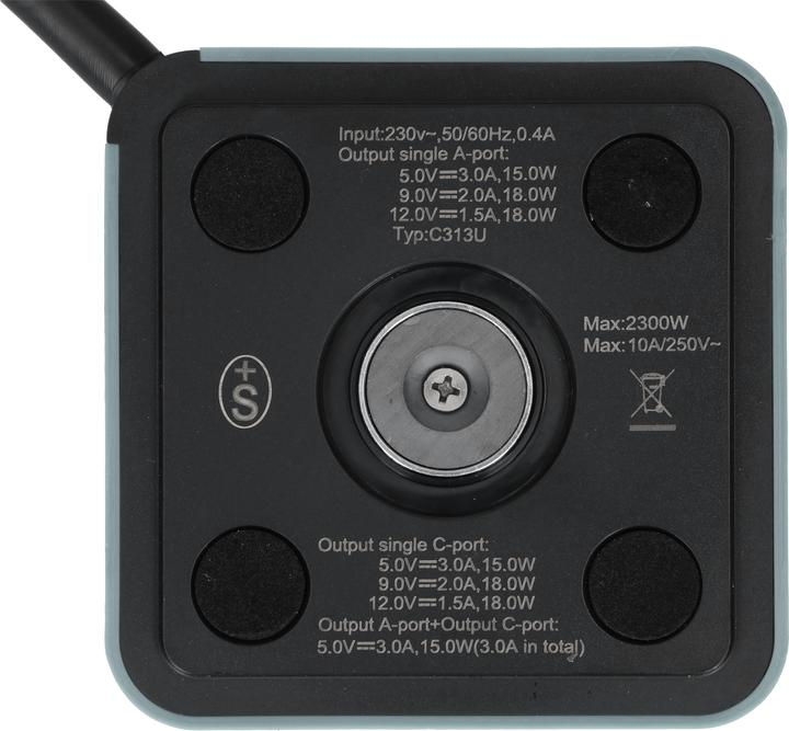 Produktbild Max Hauri maxTEX Cube (3 x, Typ 13, USB-A, USB-C, 2 m)