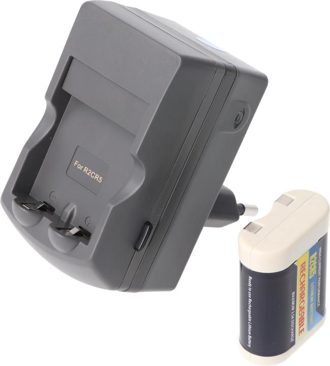Produktbild AccuCell Schnellladegerät 2CR5 PowerSet inklusive dem Li-ion Akku 2CR5, 2CR5M, 2-CR5 M (1 Stk., 2CR5, 600 mAh, Ladegerät inkl. Akku)