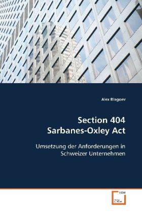 Actual product image Section 404 Sarbanes-Oxley Act (Alex Blagoev, 2009)